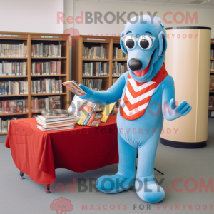 Sky Blue Hot Dogs mascot...