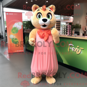 Peach Puma-mascottekostuum...