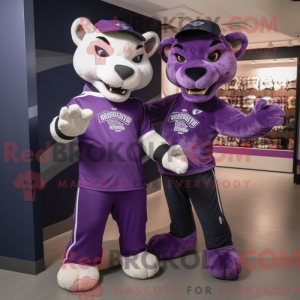 Lilla Puma maskot kostume...