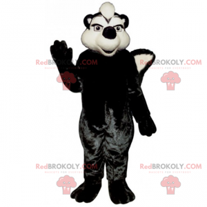Mascote doninha preto e branco - Redbrokoly.com