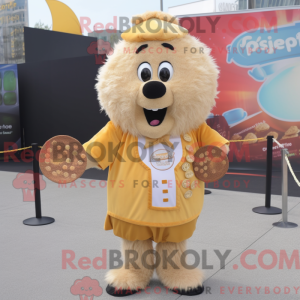 Gold Shepard S Pie mascot...