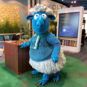 Máscara azul Merino Sau com...