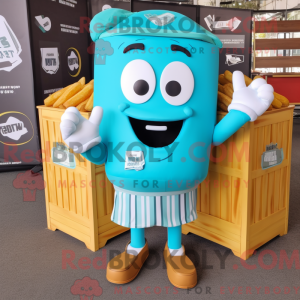 Personaggio mascotte ciano...