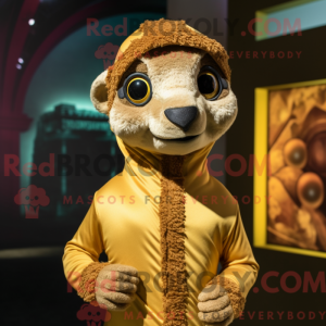 Gold Meerkat maskot...