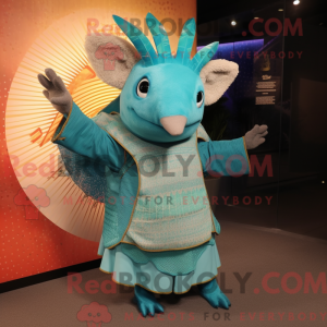 Turkis Armadillo maskot...