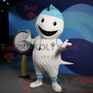 Cream Narwhal mascot...