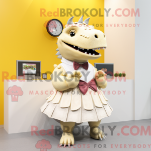 Creme Ankylosaurus maskot...