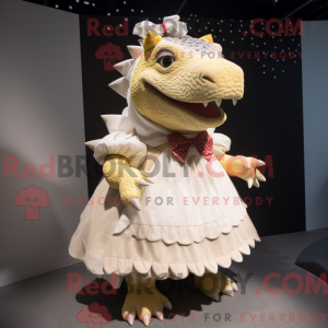 Creme Ankylosaurus maskot...