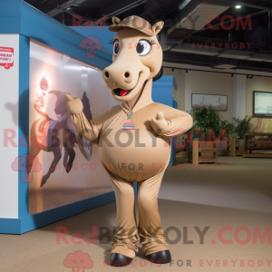 Tan Horseshoe mascot...