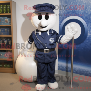 Navy Golf Ball maskot drakt...