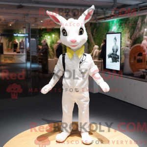 Hvid rådyr maskot kostume...