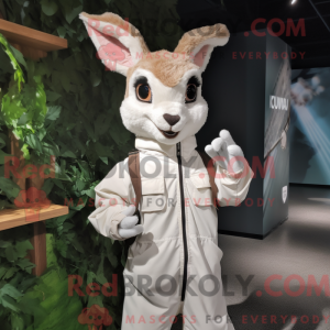 Hvid rådyr maskot kostume...