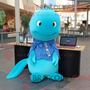 Cyan Pukkelhval maskot...