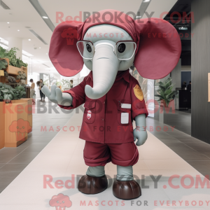 Maroon Elephant mascot...