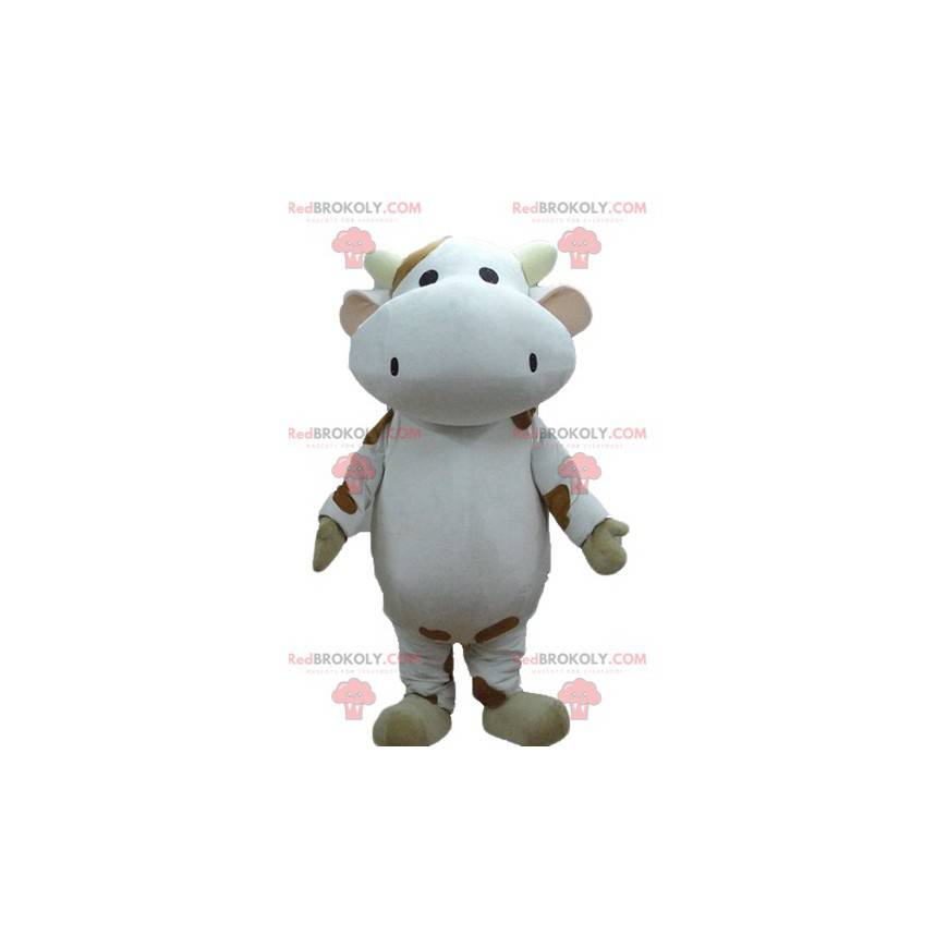 Riesiges weißes und braunes Kuhmaskottchen - Redbrokoly.com Riesiges weißes und braunes Kuhmaskottchen - Redbrokoly.com