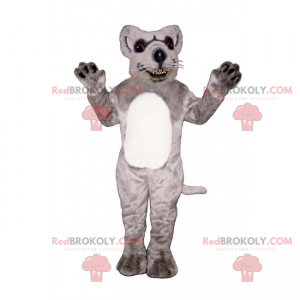 Mascote de rato de barriga branca - Redbrokoly.com