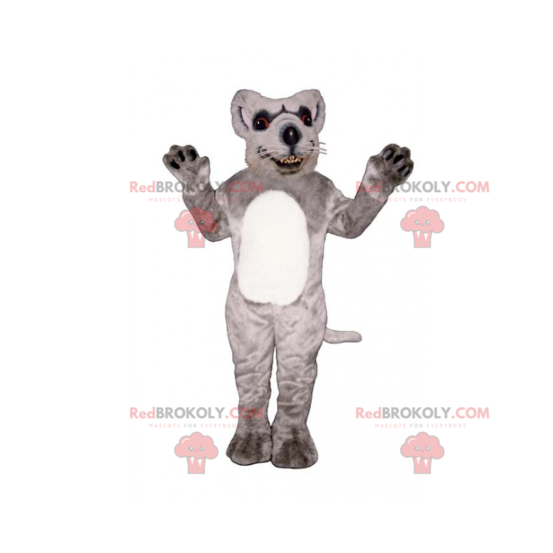 Hvitbukket rotte maskot - Redbrokoly.com