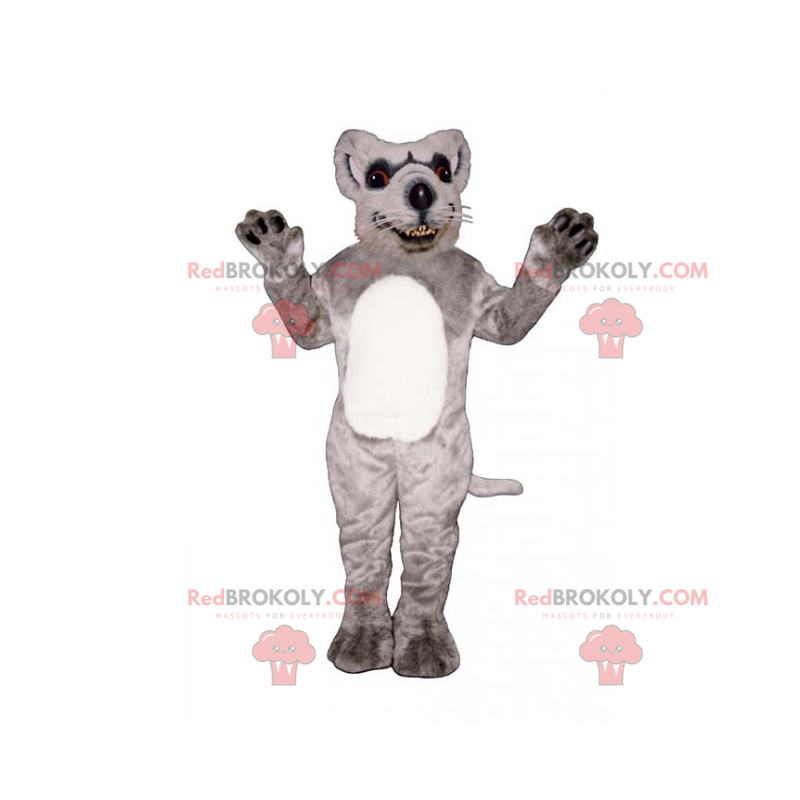Mascote de rato de barriga branca - Redbrokoly.com