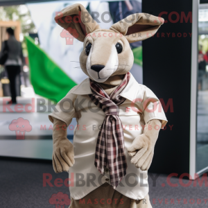 Beige kænguru maskot...