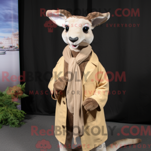 Beige kænguru maskot...