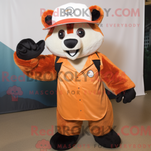 Orange Badger maskot...