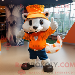 Orange Badger maskot...