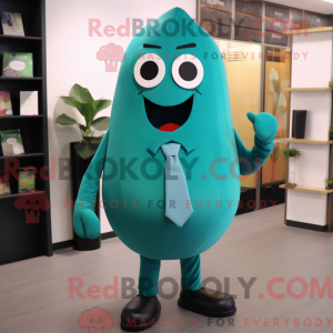 Teal Pepper maskot kostume...