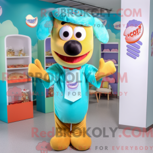 Postava maskota azurového...