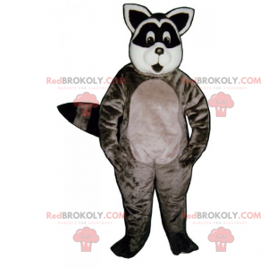 Mascota de mapache con cara redonda. - Redbrokoly.com