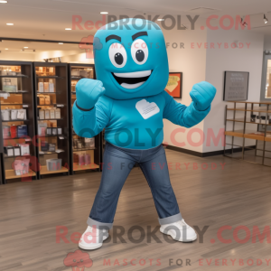 Turkis boksehandske maskot...