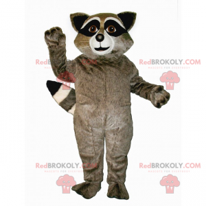 Grå tvättbjörn maskot - Redbrokoly.com