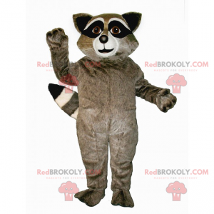 Mascotte de raton laveur gris - Redbrokoly.com