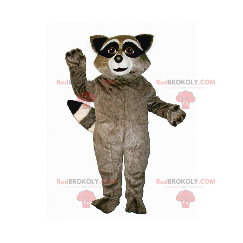 Graues Waschbärenmaskottchen - Redbrokoly.com