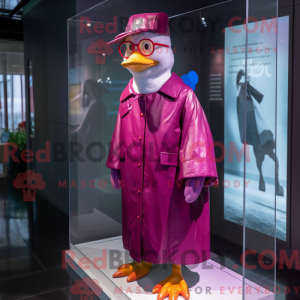 Magenta Muscovy Duck maskot...