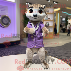 Lavendel Meerkat maskot...