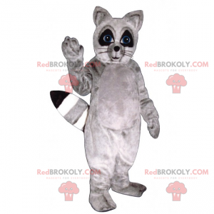 Gray raccoon mascot - Redbrokoly.com