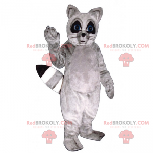 Mascotte de raton laveur gris - Redbrokoly.com