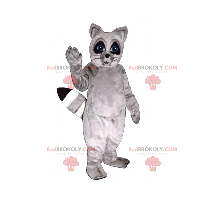 Gray raccoon mascot - Redbrokoly.com