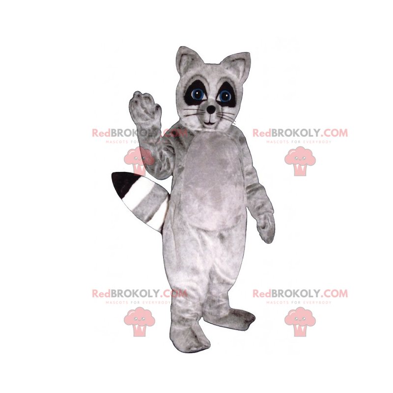 Mascotte de raton laveur gris - Redbrokoly.com