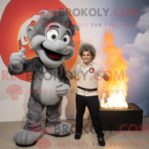 Gray Fire Eater mascot...