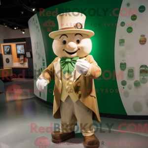 Beige Leprechaun Hat maskot...
