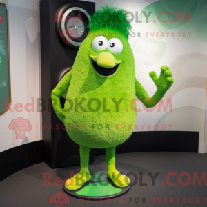 Lime grön Kiwi mask kostyme...