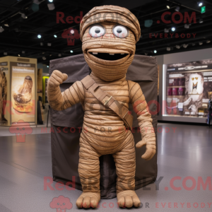 Brun Mummy Maskot Drakt...