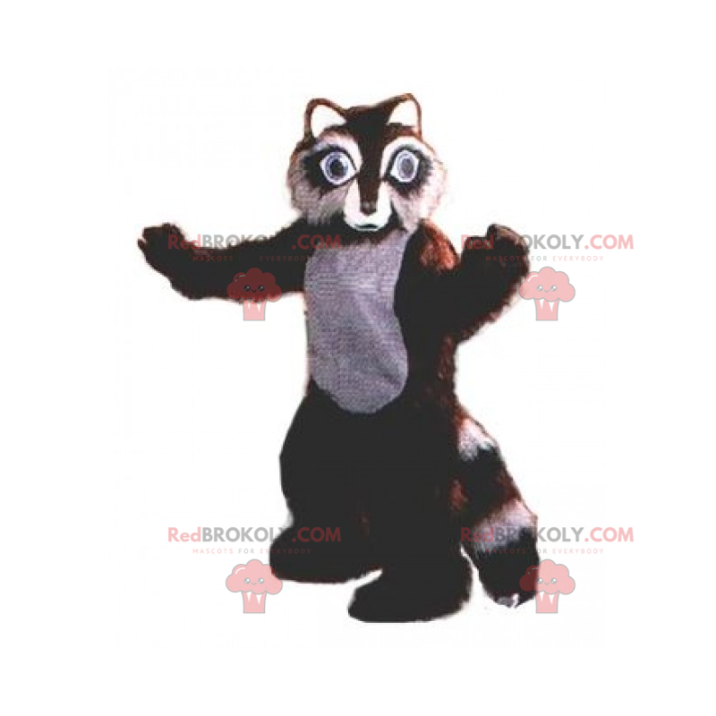 Brown raccoon mascot - Redbrokoly.com