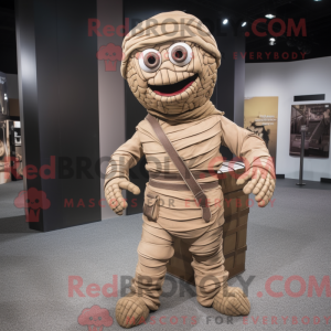 Brun Mummy Maskot Drakt...