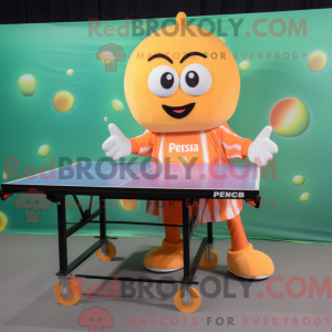 Peach Ping Pong Bord maskot...