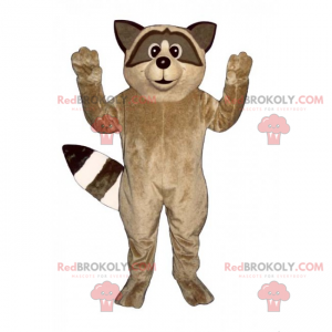 Brown raccoon mascot - Redbrokoly.com