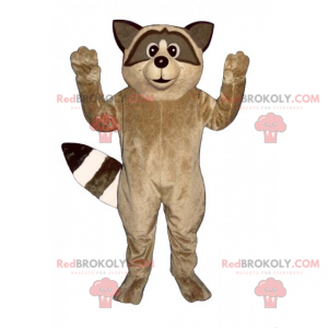 Mascota mapache marrón - Redbrokoly.com