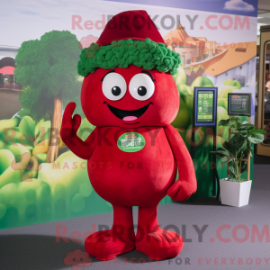Red Broccoli mascot costume...