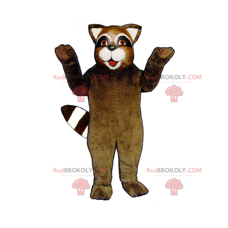 Lächelndes Waschbärenmaskottchen - Redbrokoly.com